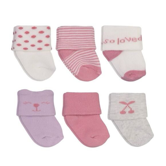 NEW Carter's Just One You Baby Girls' Terry Socks Pink 0-3M - Picture 1 of 9
